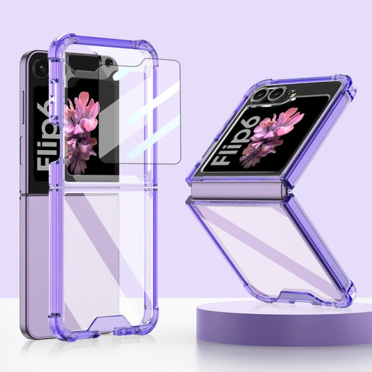 For Samsung Galaxy Z Flip6 / Flip7 FE GKK Airbag Full Coverage Phone Case with Tempered Film(Purple) - Galaxy Z Flip6 5G Cases by GKK | Online Shopping UK | buy2fix