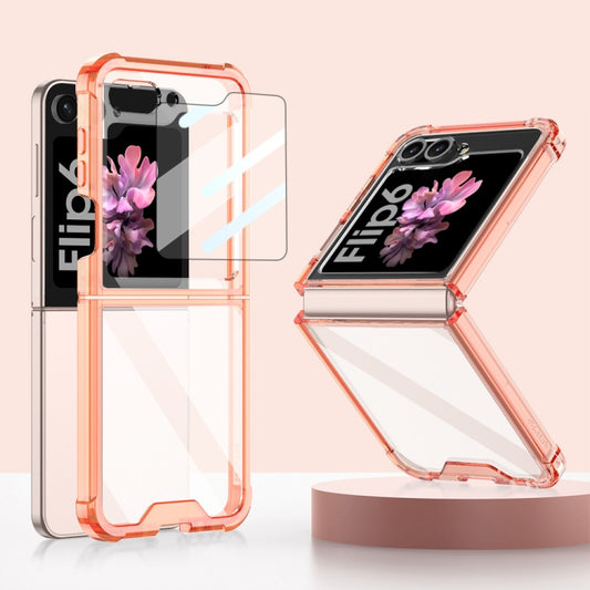 For Samsung Galaxy Z Flip6 / Flip7 FE GKK Airbag Full Coverage Phone Case with Tempered Film(Orange) - Galaxy Z Flip6 5G Cases by GKK | Online Shopping UK | buy2fix