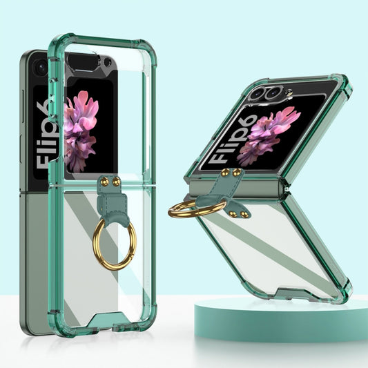 For Samsung Galaxy Z Flip6 / Flip7 FE GKK Airbag Ring Full Coverage Phone Case(Green) - Galaxy Z Flip6 5G Cases by GKK | Online Shopping UK | buy2fix