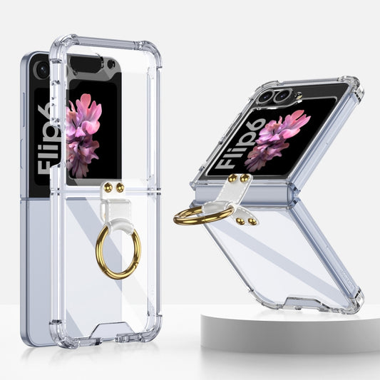 For Samsung Galaxy Z Flip6 / Flip7 FE GKK Airbag Ring Full Coverage Phone Case(Transparent) - Galaxy Z Flip6 5G Cases by GKK | Online Shopping UK | buy2fix