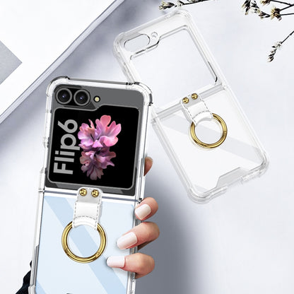 For Samsung Galaxy Z Flip6 / Flip7 FE GKK Airbag Ring Full Coverage Phone Case(Transparent) - Galaxy Z Flip6 5G Cases by GKK | Online Shopping UK | buy2fix
