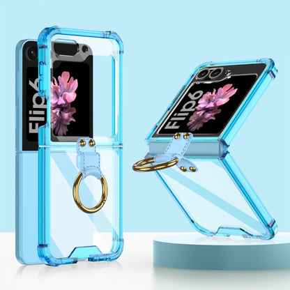 For Samsung Galaxy Z Flip6 / Flip7 FE GKK Airbag Ring Full Coverage Phone Case(Blue) - Galaxy Z Flip6 5G Cases by GKK | Online Shopping UK | buy2fix