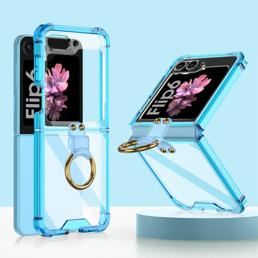 For Samsung Galaxy Z Flip6 / Flip7 FE GKK Airbag Ring Full Coverage Phone Case(Blue) - Galaxy Z Flip6 5G Cases by GKK | Online Shopping UK | buy2fix