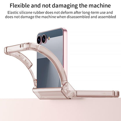 For Samsung Galaxy Z Flip7 5G GKK Airbag Hinge Full Coverage Phone Case(Transparent) - Galaxy Z Flip7 5G Cases by GKK | Online Shopping UK | buy2fix