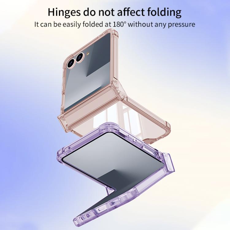 For Samsung Galaxy Z Flip7 5G GKK Airbag Hinge Full Coverage Phone Case(Transparent) - Galaxy Z Flip7 5G Cases by GKK | Online Shopping UK | buy2fix