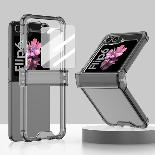 For Samsung Galaxy Z Flip6 / Flip7 FE GKK Airbag Hinge Full Coverage Phone Case with Tempered Film(Black) - Galaxy Z Flip6 5G Cases by GKK | Online Shopping UK | buy2fix