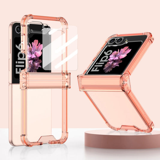 For Samsung Galaxy Z Flip6 / Flip7 FE GKK Airbag Hinge Full Coverage Phone Case with Tempered Film(Orange) - Galaxy Z Flip6 5G Cases by GKK | Online Shopping UK | buy2fix