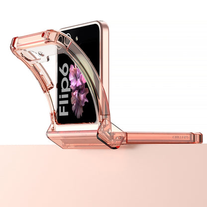 For Samsung Galaxy Z Flip6 / Flip7 FE GKK Airbag Hinge Full Coverage Phone Case with Tempered Film(Transparent) - Galaxy Z Flip6 5G Cases by GKK | Online Shopping UK | buy2fix