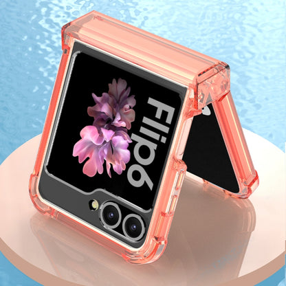 For Samsung Galaxy Z Flip6 / Flip7 FE GKK Airbag Hinge Full Coverage Phone Case with Tempered Film(Transparent) - Galaxy Z Flip6 5G Cases by GKK | Online Shopping UK | buy2fix
