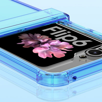 For Samsung Galaxy Z Flip6 / Flip7 FE GKK Airbag Hinge Full Coverage Phone Case with Tempered Film(Transparent) - Galaxy Z Flip6 5G Cases by GKK | Online Shopping UK | buy2fix
