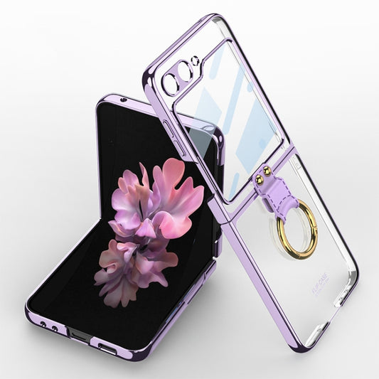 For Samsung Galaxy Z Flip6 / Flip7 FE GKK Integrated Electroplating Phone Case with Ring(Purple) - Galaxy Z Flip6 5G Cases by GKK | Online Shopping UK | buy2fix