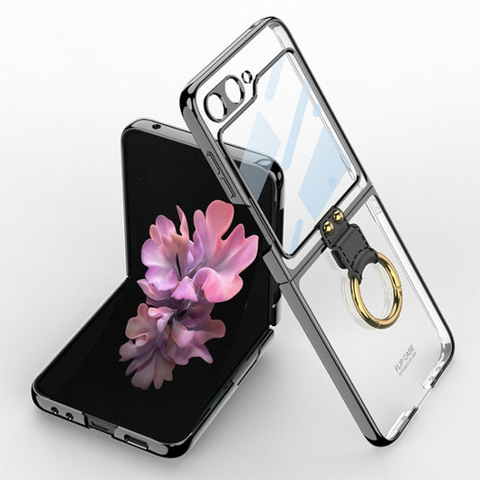 For Samsung Galaxy Z Flip6 / Flip7 FE GKK Integrated Electroplating Phone Case with Ring(Black) - Galaxy Z Flip6 5G Cases by GKK | Online Shopping UK | buy2fix