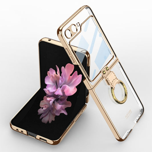 For Samsung Galaxy Z Flip6 / Flip7 FE GKK Integrated Electroplating Phone Case with Ring(Gold) - Galaxy Z Flip6 5G Cases by GKK | Online Shopping UK | buy2fix
