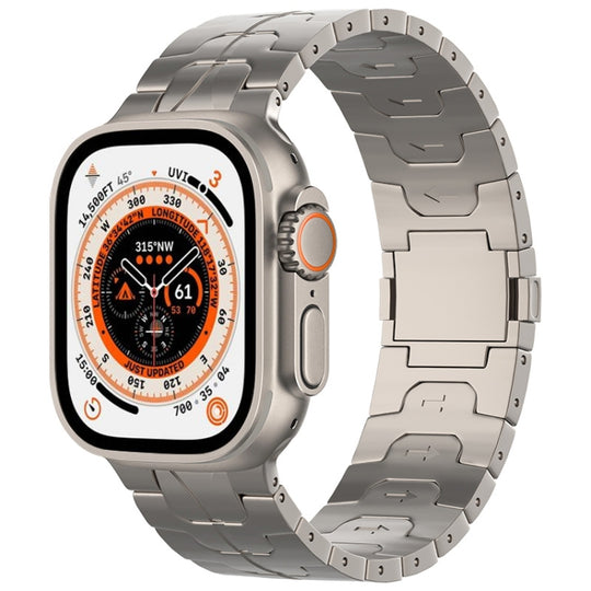 For Apple Watch Ultra 2 49mm Magnetic Buckle Titanium Alloy Watch Band(Titanium)