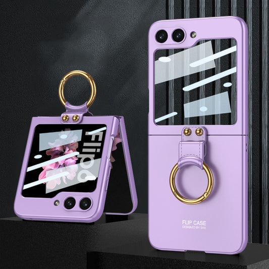 For Samsung Galaxy Z Flip6 / Flip7 FE GKK Integrated Ultra-thin PC Full Coverage Phone Case with Ring Holder(Dream Mirror Purple) - Galaxy Z Flip6 5G Cases by GKK | Online Shopping UK | buy2fix