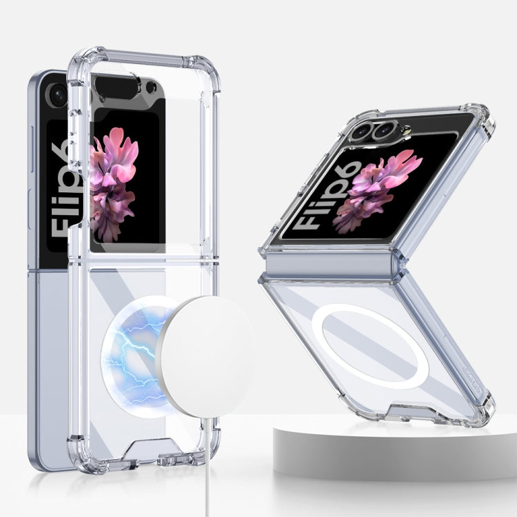 For Samsung Galaxy Z Flip6 / Flip7 FE GKK MagSafe Airbag Shockproof Phone Case(Transparent) - Galaxy Z Flip6 5G Cases by GKK | Online Shopping UK | buy2fix
