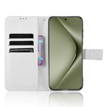 For Huawei Pura 70 Pro / 70 Pro+ Diamond Texture Leather Phone Case(White) - Huawei Cases by buy2fix | Online Shopping UK | buy2fix