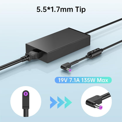 135W 19V 7.1A Laptop Notebook Power Adapter For Acer 5.5 x 1.7mm, Plug:EU Plug by buy2fix