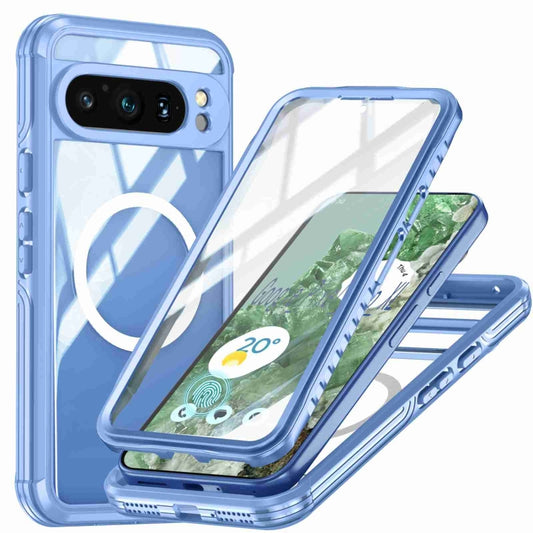 For Google Pixel 9 Pro XL RedPepper Transparent IP54 Life Waterproof Phone Case(Blue) - Google Cases by RedPepper | Online Shopping UK | buy2fix