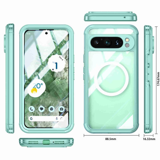 For Google Pixel 9 Pro XL RedPepper Transparent IP54 Life Waterproof Phone Case(Green) - Google Cases by RedPepper | Online Shopping UK | buy2fix