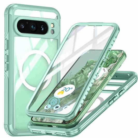 For Google Pixel 9 Pro XL RedPepper Transparent IP54 Life Waterproof Phone Case(Green) - Google Cases by RedPepper | Online Shopping UK | buy2fix