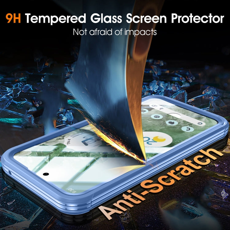 For Google Pixel 9 / 9 Pro RedPepper Transparent IP54 Life Waterproof Phone Case(Blue) - Google Cases by RedPepper | Online Shopping UK | buy2fix