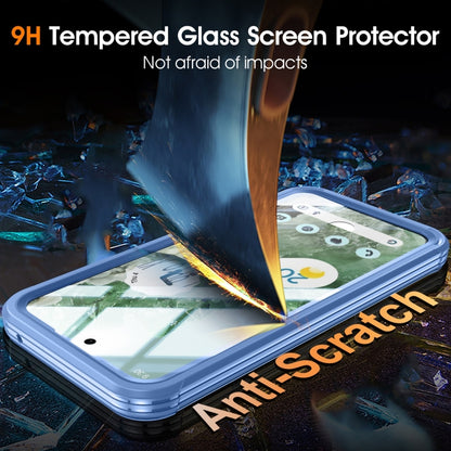 For Google Pixel 9 / 9 Pro RedPepper Transparent IP54 Life Waterproof Phone Case(Blue) - Google Cases by RedPepper | Online Shopping UK | buy2fix