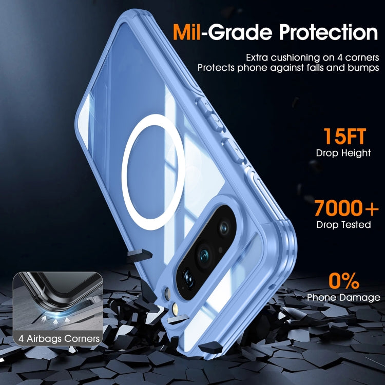 For Google Pixel 9 / 9 Pro RedPepper Transparent IP54 Life Waterproof Phone Case(Blue) - Google Cases by RedPepper | Online Shopping UK | buy2fix