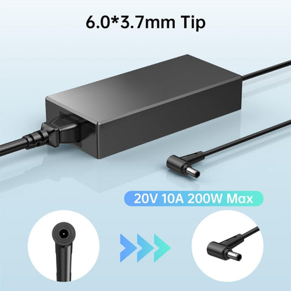 200W 20V 10A Laptop Notebook Power Adapter For Asus 6.0 x 3.7mm, Plug:AU Plug by buy2fix