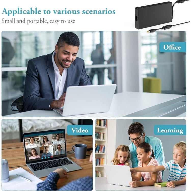 300W 20V 15A Laptop Notebook Power Adapter with Big Square USB Port For Lenovo Thinkpad / ThinkBook / Xiaoxin, Plug:US Plug by buy2fix