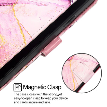 For Ulefone Note 14 PT003 Marble Pattern Flip Leather Phone Case(Pink Purple Gold) by buy2fix