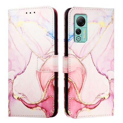 For Ulefone Note 14 PT003 Marble Pattern Flip Leather Phone Case(Rose Gold) by buy2fix