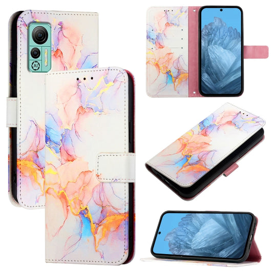 For Ulefone Note 14 PT003 Marble Pattern Flip Leather Phone Case(Galaxy Marble White) by buy2fix