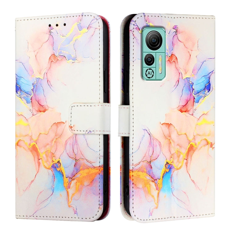For Ulefone Note 14 PT003 Marble Pattern Flip Leather Phone Case(Galaxy Marble White) by buy2fix