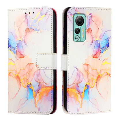 For Ulefone Note 14 PT003 Marble Pattern Flip Leather Phone Case(Galaxy Marble White) by buy2fix
