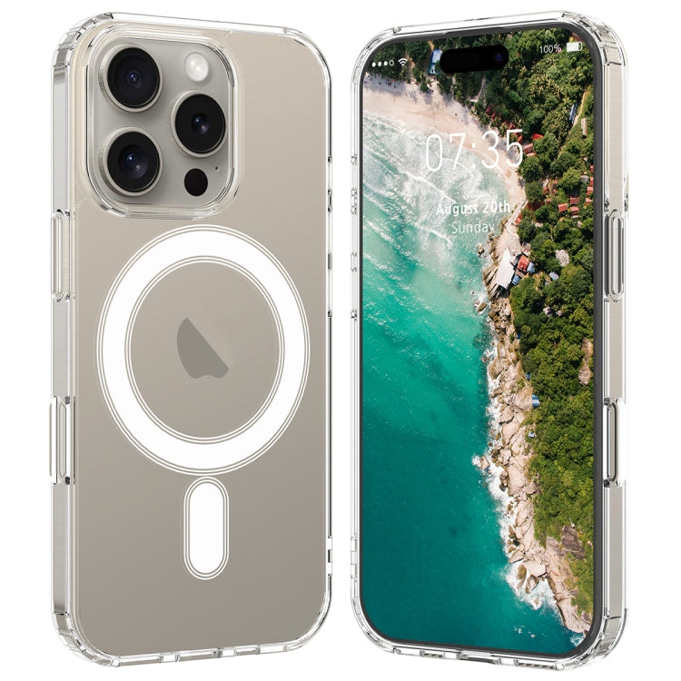 For iPhone 16 Pro Max MagSafe Clear Acrylic PC Hybrid TPU Phone Case(Transparent) by buy2fix