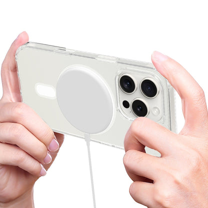 For iPhone 16 Pro Max MagSafe Clear Acrylic PC Hybrid TPU Phone Case(Transparent) by buy2fix