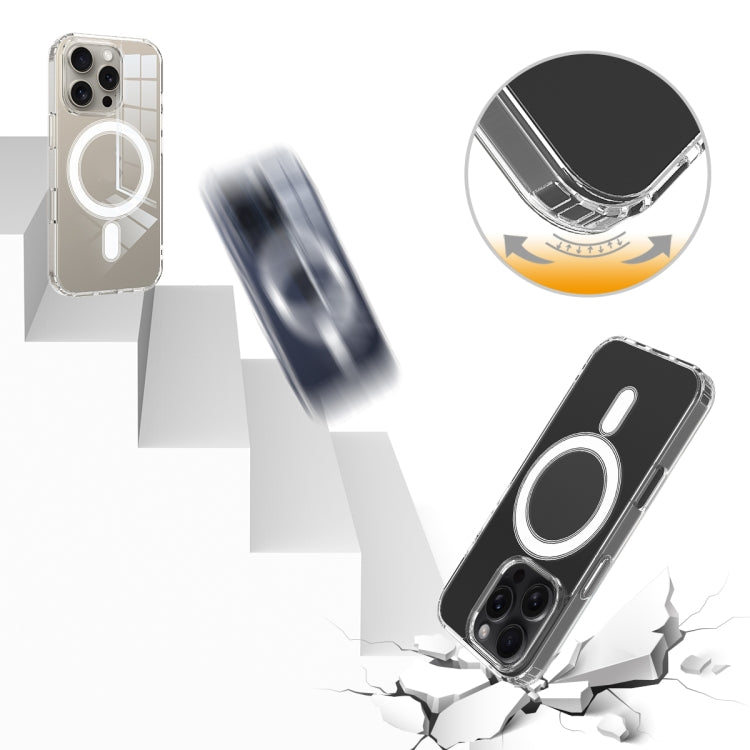 For iPhone 16 Pro Max MagSafe Clear Acrylic PC Hybrid TPU Phone Case(Transparent) by buy2fix