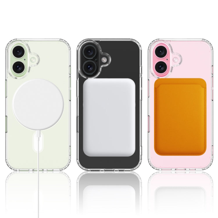 For iPhone 16 Plus MagSafe Clear Acrylic PC Hybrid TPU Phone Case(Transparent) by buy2fix