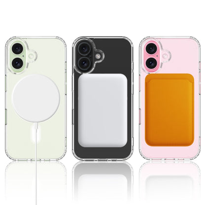 For iPhone 16 Plus MagSafe Clear Acrylic PC Hybrid TPU Phone Case(Transparent) by buy2fix