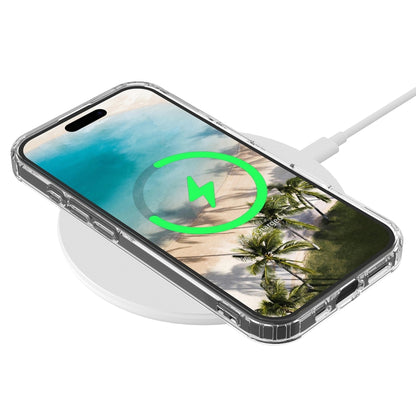 For iPhone 16 MagSafe Clear Acrylic PC Hybrid TPU Phone Case(Transparent) by buy2fix