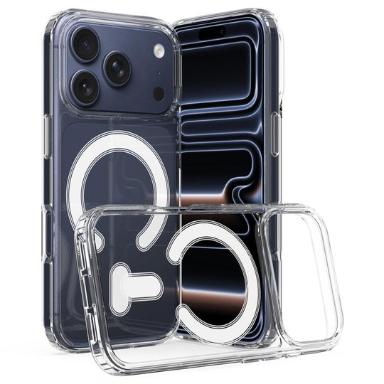 For iPhone 18 Pro C-type MagSafe Clear Acrylic PC Hybrid TPU Phone Case(Transparent)