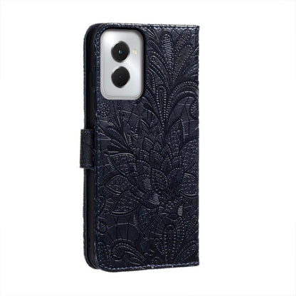 For Motorola Moto G Power 5G 2024 Lace Flower Embossing Flip Leather Phone Case(Dark Blue) by buy2fix