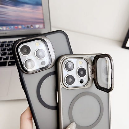 For iPhone 15 Pro Max J3 Magsafe Frame Bracket Shockproof Phone Case(Black) - iPhone 15 Pro Max Cases by buy2fix | Online Shopping UK | buy2fix