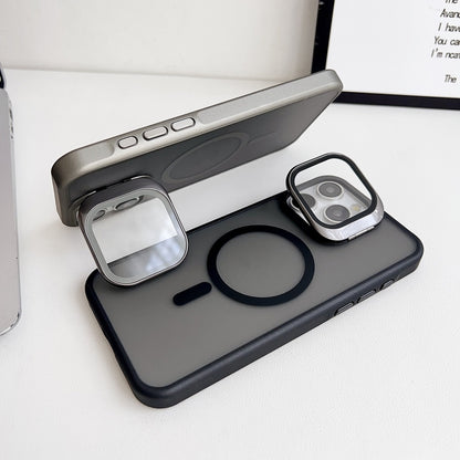 For iPhone 15 Pro J3 Magsafe Frame Bracket Shockproof Phone Case(Black) - iPhone 15 Pro Cases by buy2fix | Online Shopping UK | buy2fix