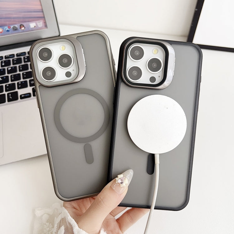For iPhone 15 Pro J3 Magsafe Frame Bracket Shockproof Phone Case(Black) - iPhone 15 Pro Cases by buy2fix | Online Shopping UK | buy2fix