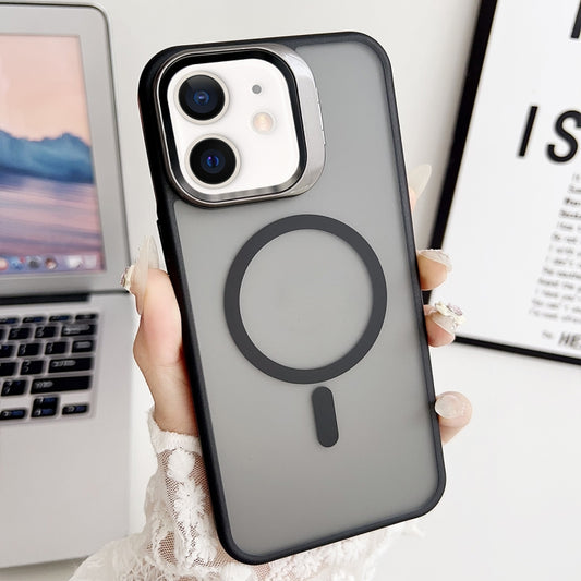 For iPhone 11 J3 Magsafe Frame Bracket Shockproof Phone Case(Black) - iPhone 11 Cases by buy2fix | Online Shopping UK | buy2fix