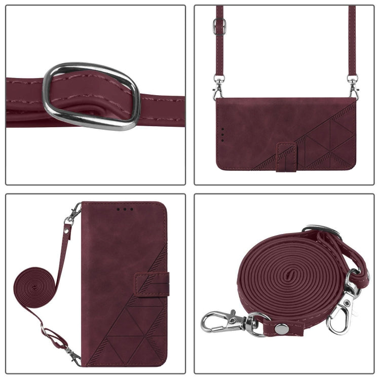 For Ulefone Note 14 Crossbody 3D Embossed Flip Leather Phone Case(Wine Red) by buy2fix