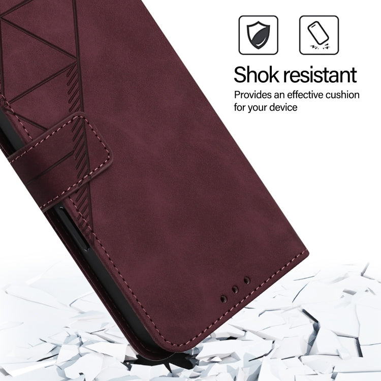 For Ulefone Note 14 Crossbody 3D Embossed Flip Leather Phone Case(Wine Red) by buy2fix