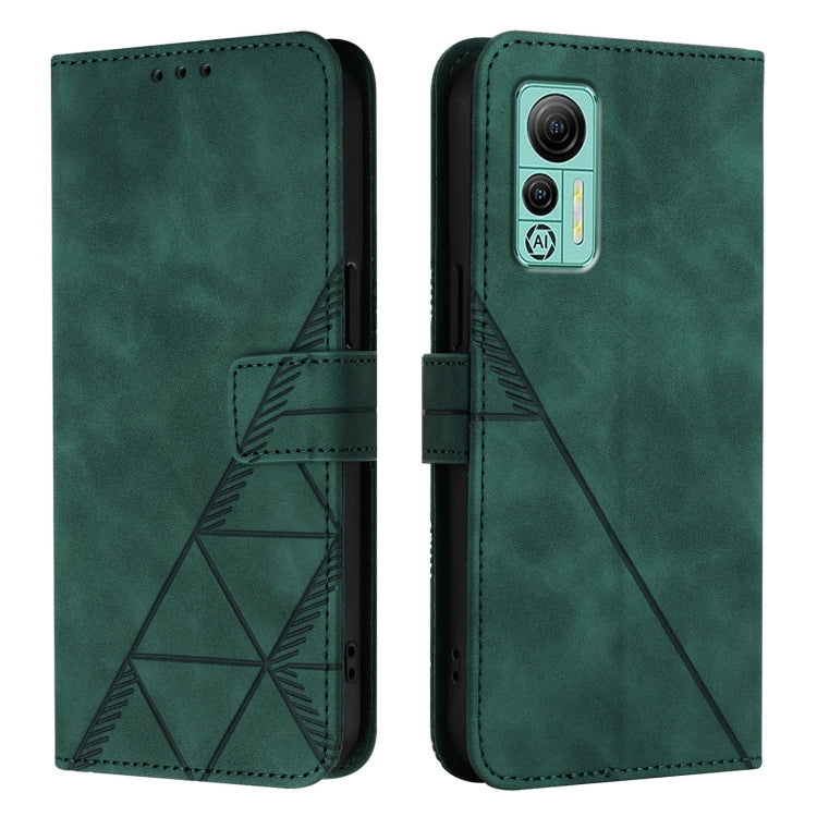 For Ulefone Note 14 Crossbody 3D Embossed Flip Leather Phone Case(Green) by buy2fix